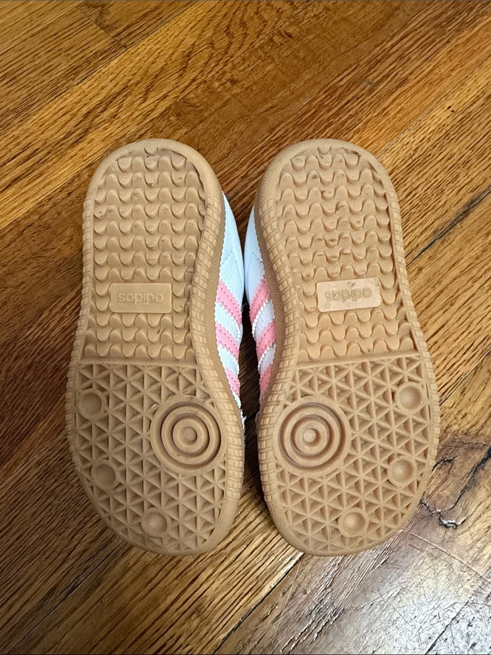 adidas Kids White & Light Pink Retro Sneaker Samba
